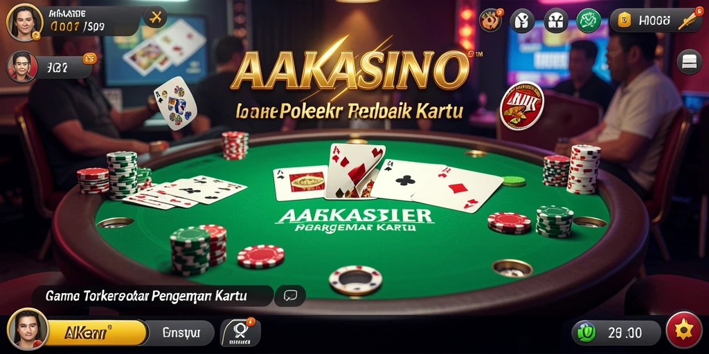 Tampilan menarik dari gameplay Poker AAKASINO di layar smartphone.