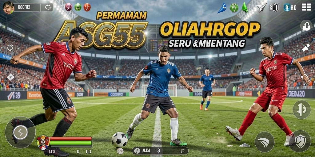 Tampilan gameplay ASG55 yang mengesankan dan penuh aksi olahraga.