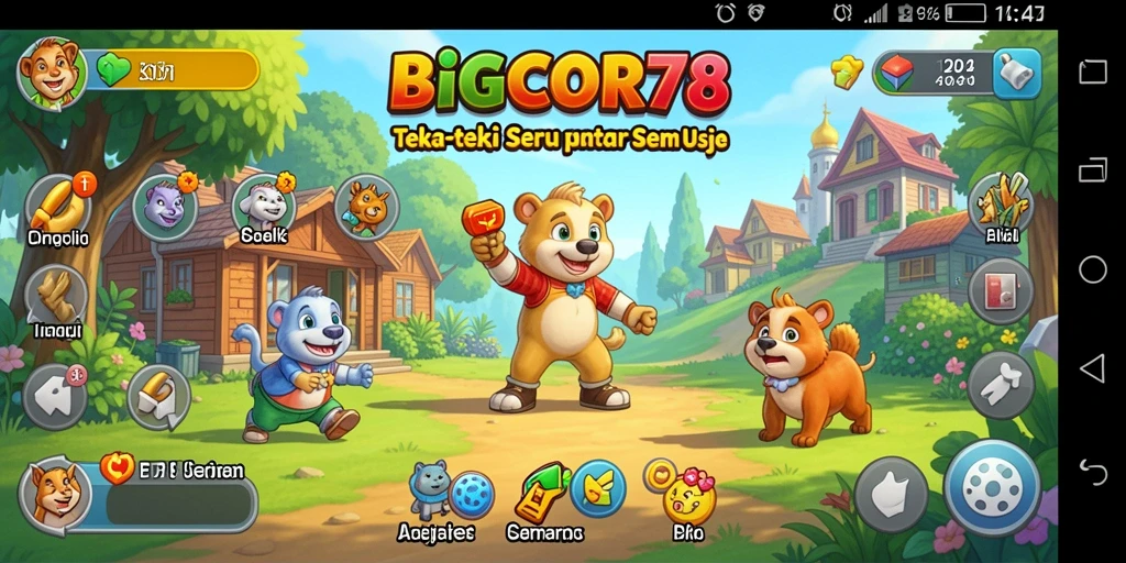 Tampilan gameplay menarik dari BIGCOR78 yang penuh teka-teki.