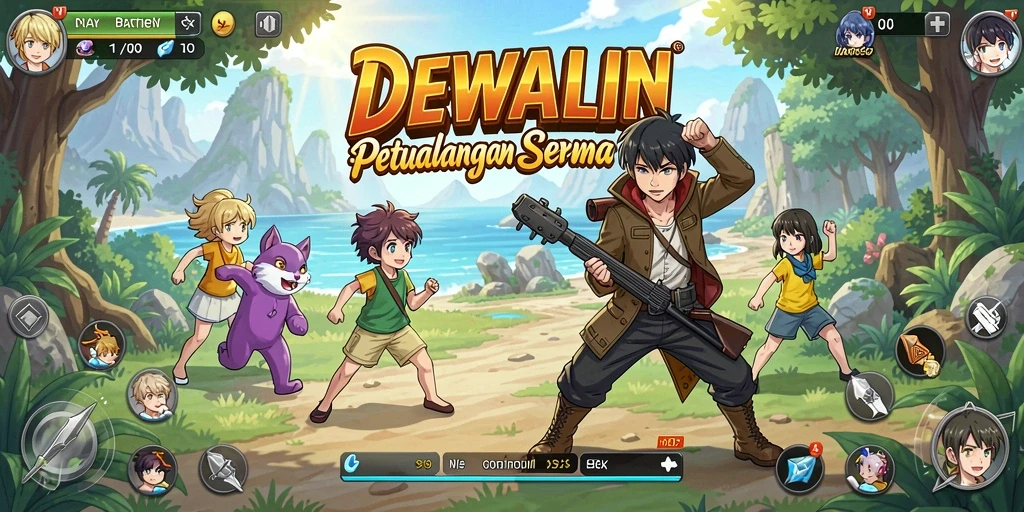 Gameplay DEWALIN yang menampilkan aksi seru di dunia Anime.