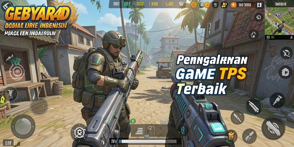 Tampilan gameplay GEBYAR4D dalam aksi TPS yang mendebarkan.