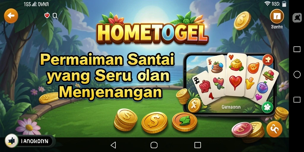 Screenshot HOMETOGEL menampilkan gameplay santai dan grafis menarik.