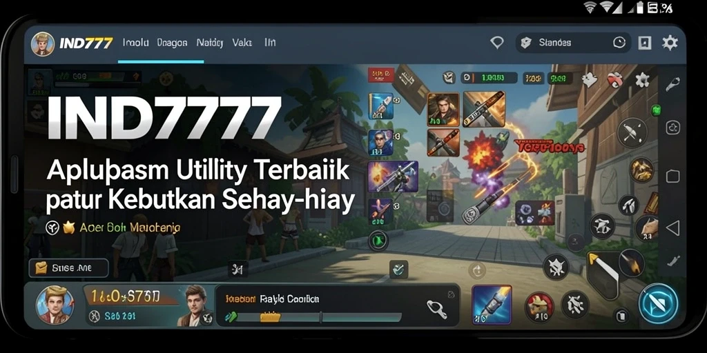 Tampilan screenshot utama IND777 menampilkan fitur dan antarmuka aplikasi Utility yang intuitif.