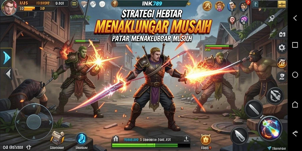Tampilan gameplay INK789 dengan pertempuran taktis yang menarik.