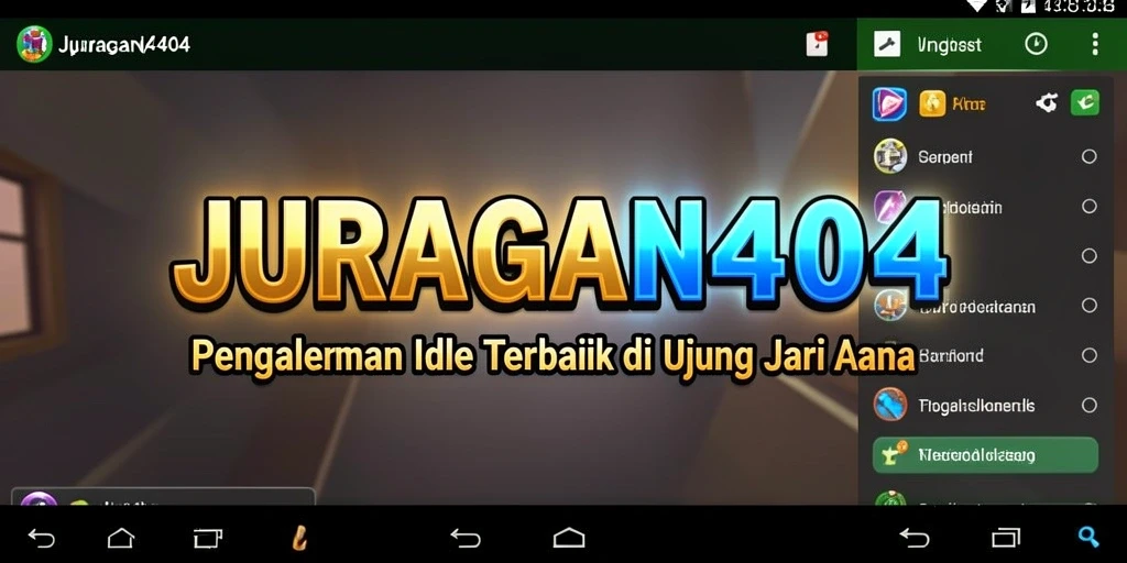 Screenshot menampilkan gameplay <strong>JURAGAN404</strong> yang menarik dan interaktif di dunia Idle.