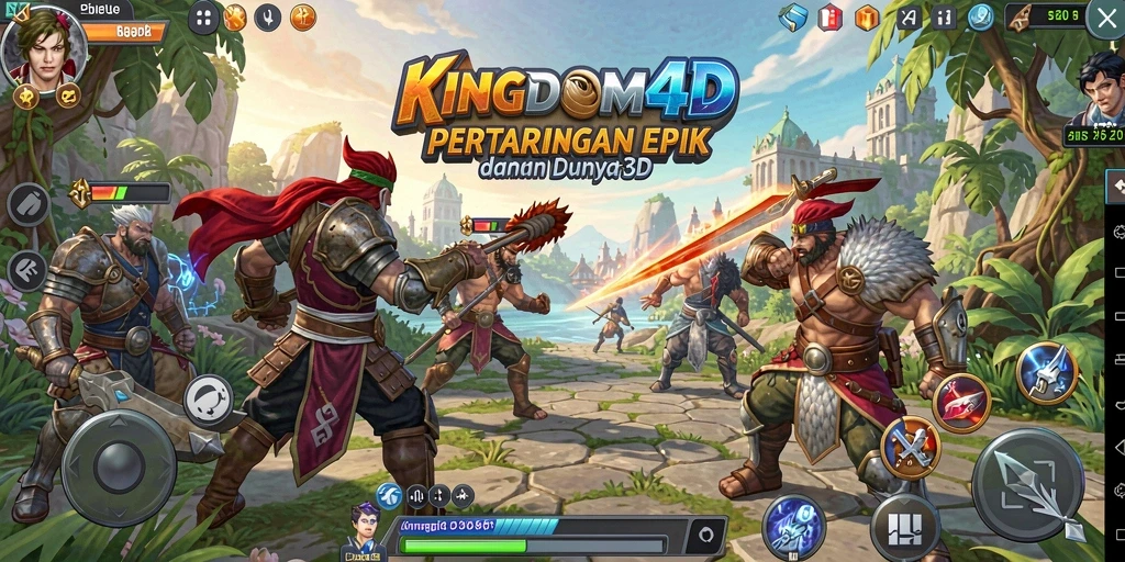 Tampilan aksi pertarungan dalam KINGDOM4D yang mendebarkan.