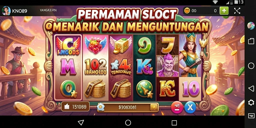 Tampilan gameplay KNO89 dengan efek visual yang menawan.