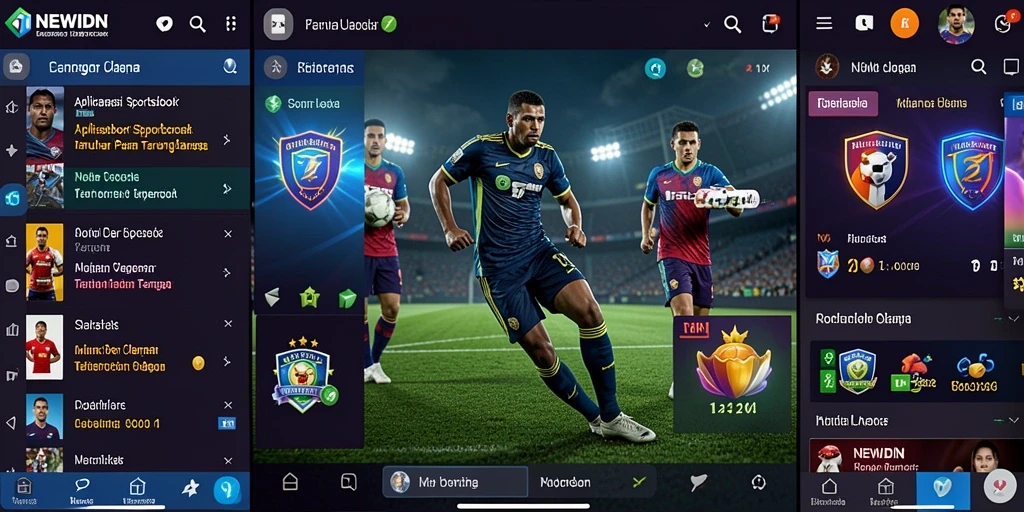 Tampilan menarik dari gameplay taruhan olahraga di NEWIDN.