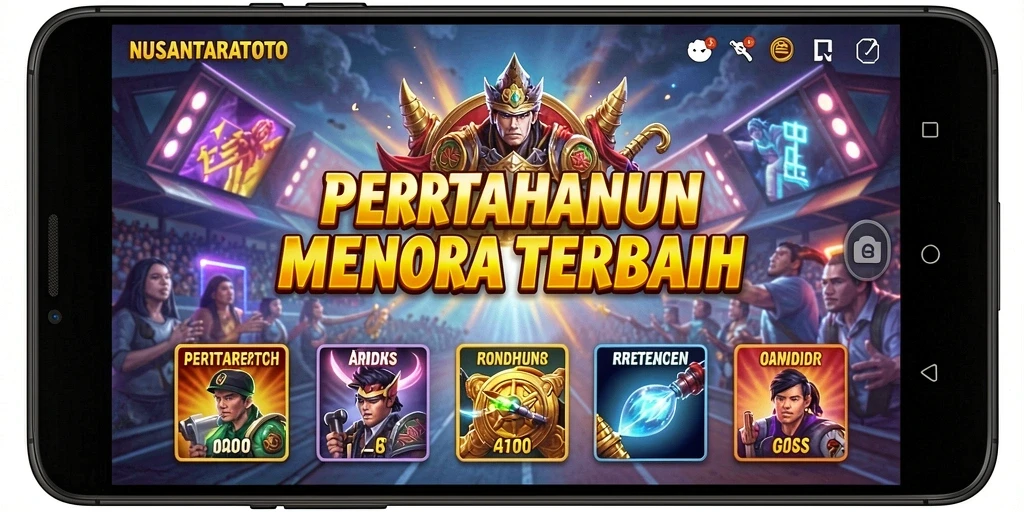 Tampilan utama gameplay NUSANTARATOTO dalam Tower Defense.