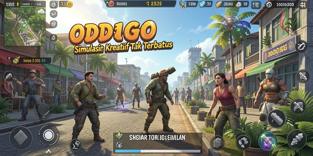 Gameplay <strong>ODDIGO</strong> dengan berbagai elemen kreatif yang menarik.