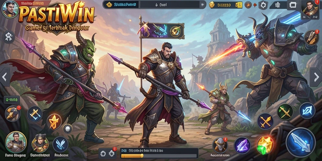 Tampilan gameplay seru PASTIWIN dengan strategi yang mendalam.