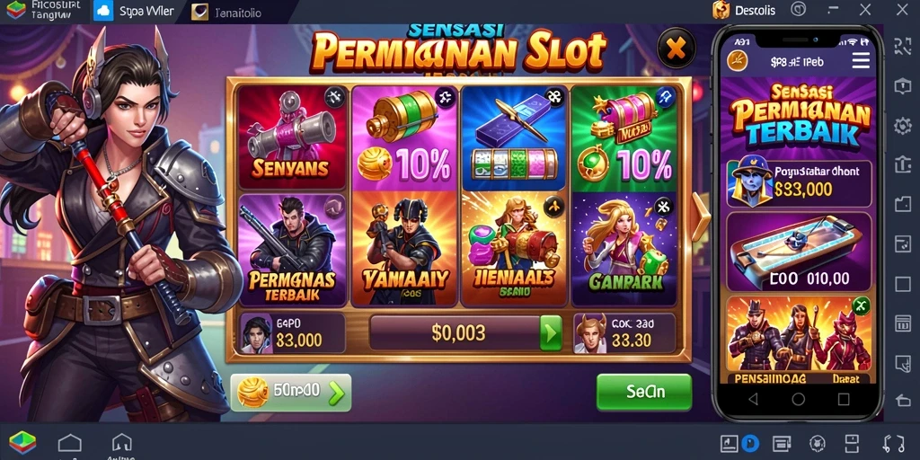 Tampilan gameplay menarik dari RP8 dengan tema Slot yang beragam.