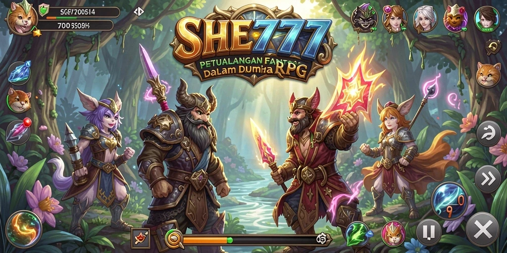 Screenshot menampilkan pertarungan epik dalam gameplay RPG.