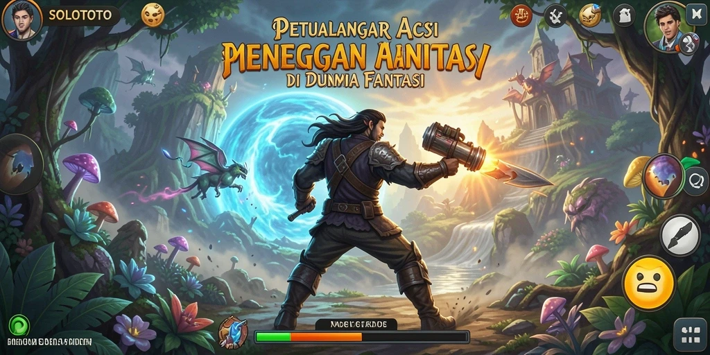 Screenshot SOLOTOTO menampilkan aksi seru dalam pertempuran ARPG.