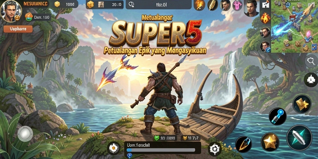 Tampilan gameplay mendebarkan di dunia petualangan penuh tantangan.