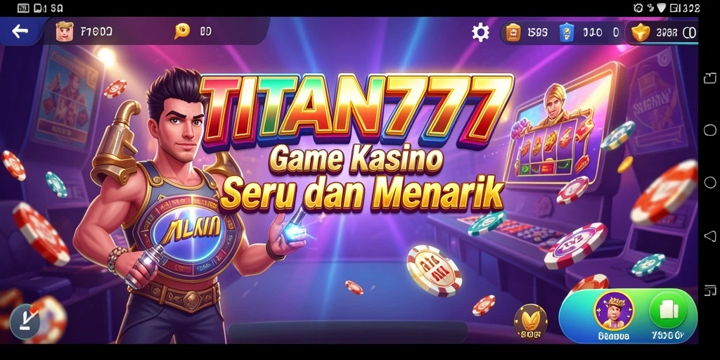 Tampilan menarik dan seru dari gameplay Kasino TITAN777.