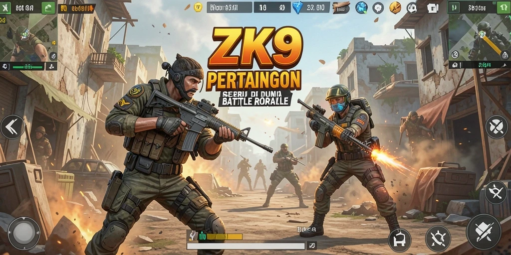 Tampilan gameplay seru dalam ZK9 Battle Royale.